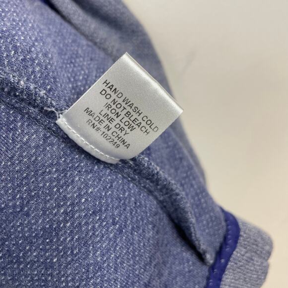 Skies are Blue Asa Stretch Knit Open Jacket Blazer Chambray Blue Cuffed women L - Picture 13 of 13